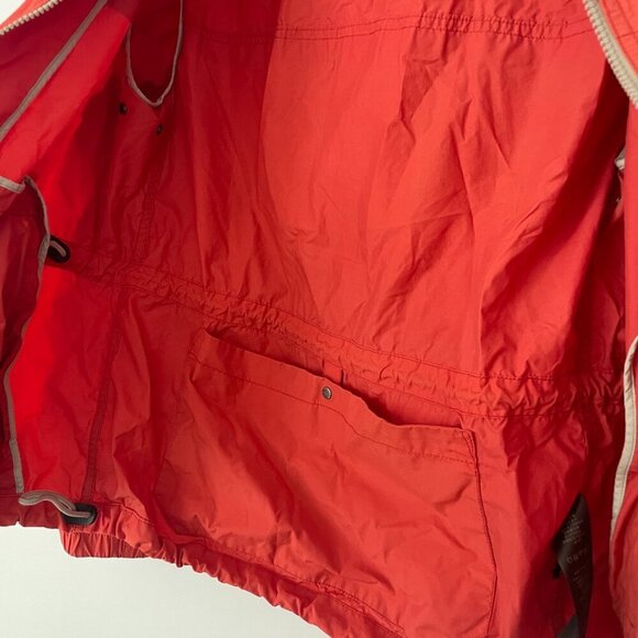 COACH Jacket Women Small Orange Hooded Full Zip Windbreaker Outdoor Designer - Picture 7 of 16